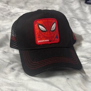 Black Spider-Man Cap with Red Accents